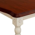 thumbnail image 5 of Andrews 72" Rectangle Extendable Dining Table Antique White/Chestnut Brown Wood, 5 of 6