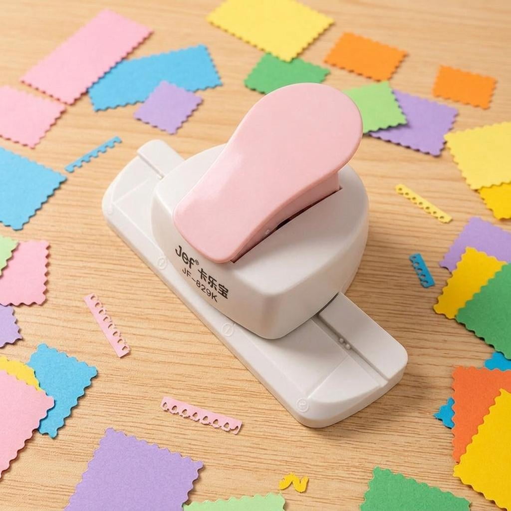 FVDPWYE Paper Border Punch Decorative Border Gifts Card Puncher Supplies Lightweight Punch Press Paper Punches for DIY Greeting Cards Pink