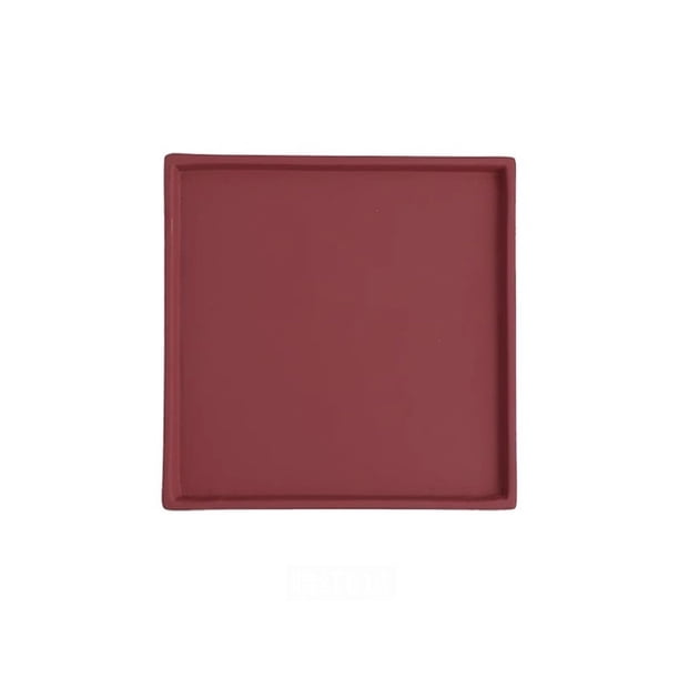 Maceta de cerámica concisa con bandeja de goteo for maceta cuadrada, ideal for sala de estar, balcón o terraza.