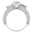 thumbnail image 4 of Three-Stone Engagement Ring for Women - 2.33ct White Sapphire in 18K White Gold Promise Ring, 4 of 6