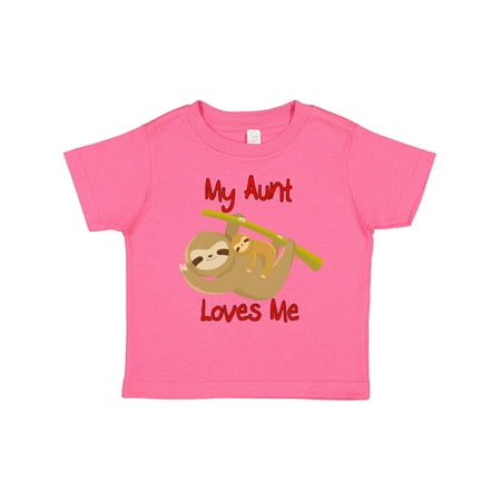 

Inktastic My Aunt Loves Me Sloth Gift Toddler Boy or Toddler Girl T-Shirt