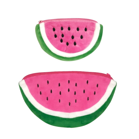 Wrapables® Fruity Pencil Case and Pouch (Set of 2), Pink Watermelon