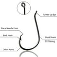 thumbnail image 3 of 100pcs Circle Fishing Hooks 1# 1/0 5/0 Ultra Sharp Carbon Steel Octopus Offset, 3 of 5