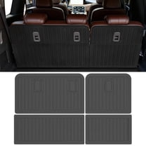 Ikon Motorsports TPE All Weather Rear Seat Back Liner Protector Backrest Mats for SUV Cargo Fits 2025-2026 Nissan Armada & INFINITI QX80, Black 4PCS