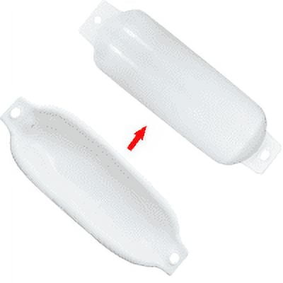 ISURE MARINE Boat Fender 4.5'' x16'' 4 PCS White Marine Bumper Covers for Yacht,Boat, Small Sailboat, Ski Boat