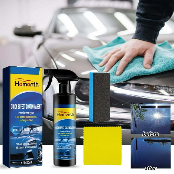 120ml Ceramic Car Coating Spray, High Protection Car Polish Wax Spray, 3-in-1 Ceramic Spray Coat for Shine and Paint Protection
