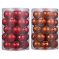 thumbnail image 1 of SHCKE 34 pcs Christmas Ball Ornaments Xmas Tree Silver Orange Bronze Shatterproof Ball Ornaments Christmas Tree Decoration Balls for Holiday Wedding Party Decoration, 1.5", 1 of 6
