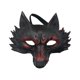 thumbnail image 3 of Máscara de animal de Halloween, accesorios, disfraz de Halloween para fiesta, festival, carnaval Negro Rojo, 3 of 9