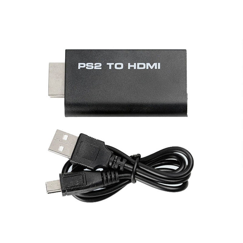 PS2 to HDMI Converter Adapter HDMI HD Video Audio Output + USB Cable