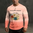 thumbnail image 5 of 250 Anniversary Usa Shirt Mens American Flag Print Casual T-Shirt Button Up Henley Pullover Tops 4th of July Outfits for Men, 5 of 8