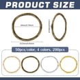 thumbnail image 2 of 200Pcs 4 Colors Zinc Alloy Linking Rings Textured Ring Shape Mixed Color 23.5x1.5mm Inner Diameter: 20mm 50pcs/color, 2 of 5