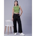 thumbnail image 5 of Moomaya Solid Tank Tops For Women, Sleeveless Collar Neck Shirt Crop Top Blouse, 5 of 7