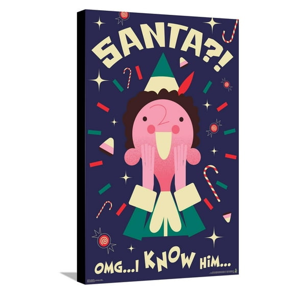 Elf - I Know Him Canvas Wall Poster, 14.725" x 22.375"
