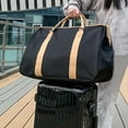thumbnail image 1 of Large Foldable Travel Duffle Bag With Shoes Compartment, Camping Gym Weekend Bag Divider Bag, Can Be Set Trolley Case & Tear Resistanted, 1 of 8