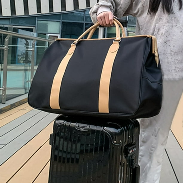 Bolsa de viaje plegable grande con compartimento para zapatos | Bolsa de gimnasio y fin de semana de nailon impermeable de 55 l | Funda con ruedas y diseño resistente a desgarros