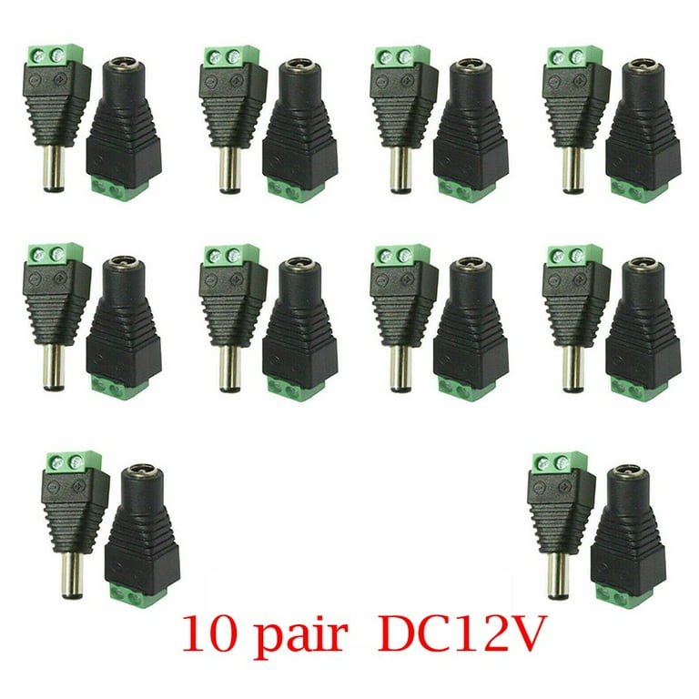 12V DC Male Female Power Balun for CCTV CAMERA Connector Adapter