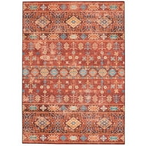 Linon Washable Colson Polyester 2'x3' Rug in Red