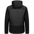 thumbnail image 5 of Little Donkey Andy Men's Lightweight Insulated Hybrid Jacket for Hiking Running Ski Thermal Warm with Removable Hood Black M, 5 of 7