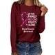 thumbnail image 1 of ICHUANYI Clearance Women Breast Top Casual Long Sleeve Sweatshirt Pullover Blouse(Red, L) ICHUANYI WER2023081107361, 1 of 4