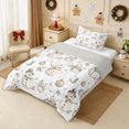 thumbnail image 2 of Erosebridal Snowman Ornaments Queen Comforter Set 3 Pieces,Winter Watercolor Comforter Sets Queen,White Blue,Reversible,1 Comforter and 2 Pillowcases, 2 of 6