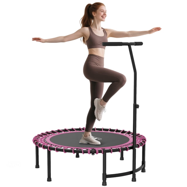 Soozier 45" Mini Trampoline, Foldable Fitness Exercise Rebounder