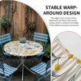 thumbnail image 2 of Yellow Blue Flowers Round Tablecloth for 36-44 Inch Tables,Fitted Table Cover with Elastic Edge,Watercolor Botanical Floral Plants Waterproof Outdoor Table Cloth Protector for Patio Garden Dinner, 2 of 9