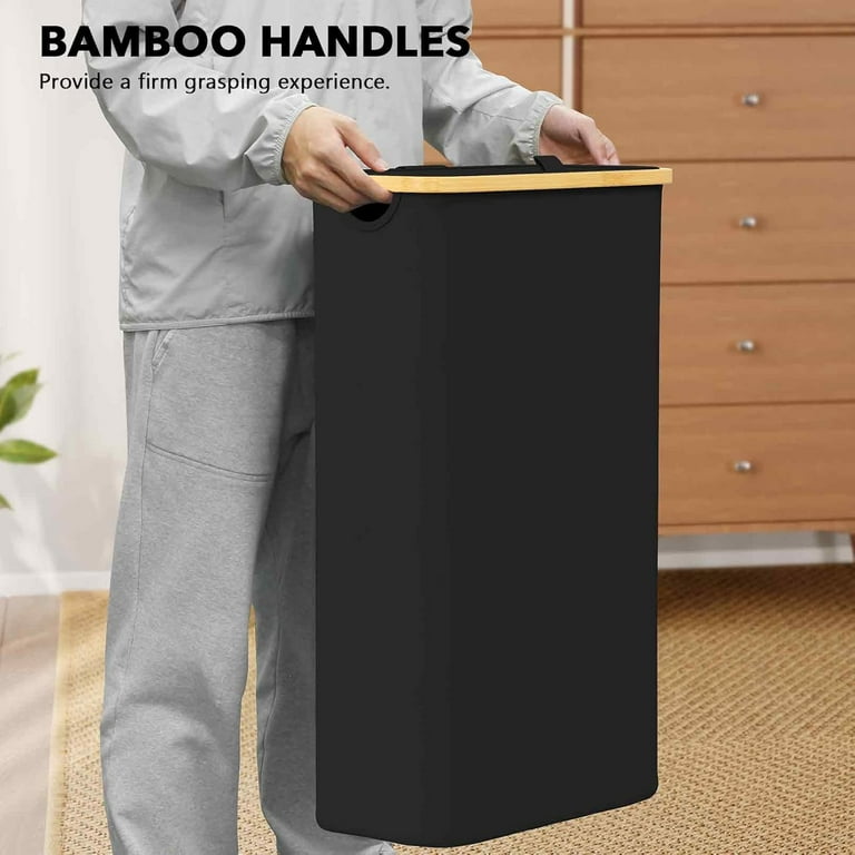 Slim Laundry Hamper with Lid, 65L Capacity photo 6