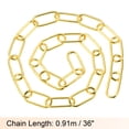 thumbnail image 2 of Uxcell 36" Long Hook Rings Connectors Pendant Light Fixture Chain Gold 1 Set, 2 of 5