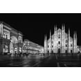 thumbnail image 2 of Simons, L. 32x23 Black Ornate Wood Framed with Double Matting Museum Art Print Titled - Milan By Night, 2 of 4