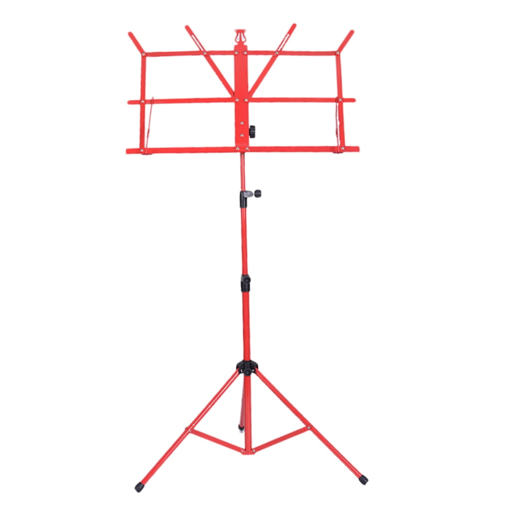 MLINS Portable Adjustable Music Stand for Sheet Music, Songbooks, and Instruments - Lightweight & Foldable Design