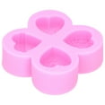 thumbnail image 4 of Molde de silicona para bricolaje, 4 cavidades, diferentes formas de corazón, pastel, jabón de chocolate, yeso de aromaterapia, 4 of 5