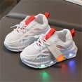thumbnail image 2 of PINQI Kids Light Up Sneakers Boys Girls Soft Sole Breathable Sport Shoes LED Glowing Luminous Tennis Sneakers for Outdoor, 2 of 9