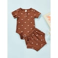 thumbnail image 2 of Nituyy Ensembles d'Été pour Bébé, Barboteuse à Manches Courtes Imprimée Soleil + Shorts à Taille Élastique, 2 of 9