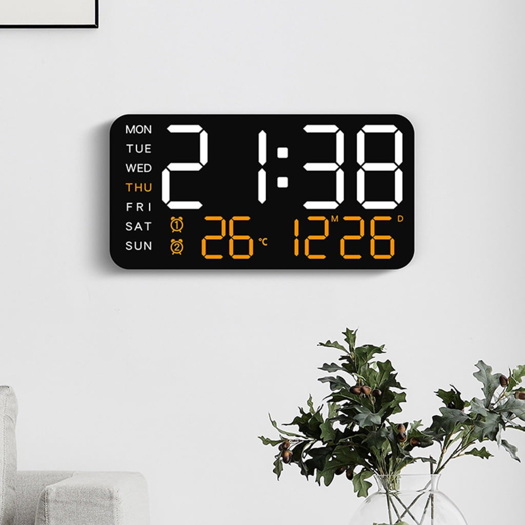 Modern LED Digital Clock With Calendar Week For Living Room Gym Timepieces