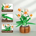 thumbnail image 3 of Flowers Building Set for Adults, Flower Bouquet Daffodils Bonsai Plant, Botanical Collection Home Decor Display, Creative Toy (550 PCS), 3 of 5