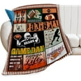 thumbnail image 1 of Couverture de Football Couverture de Rugby en Molleton Couverture Jetée Peluche Duveteuse Super Douce Confortable Chaude Déco Couverture de Ballon Cadeaux pour Filles Garçons Enfants Femmes, 1 of 6