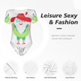 thumbnail image 5 of Haiem Hello Summer Gnome 2 Women's Crew Neck Short Sleeve Bodysuit Tops Stretchy Slim Basic-Large, 5 of 8