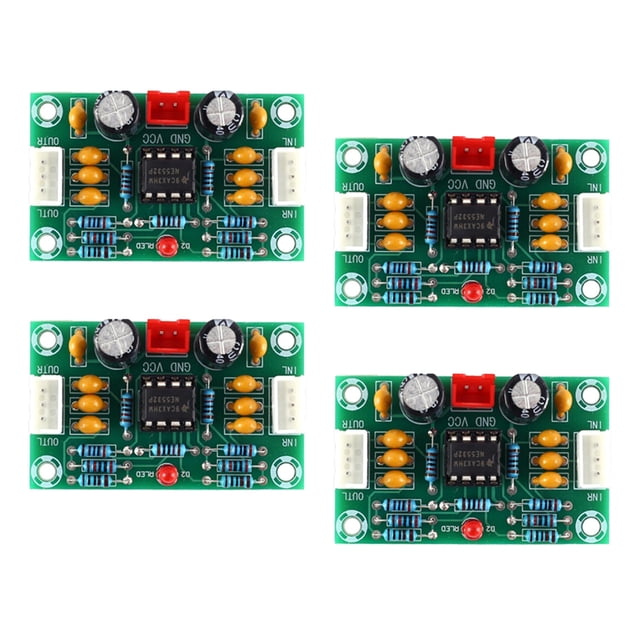 Módulo amplificador CUTICAT Preamplificador NE5532 4 Piezas 2CH DC 12-30V
