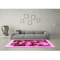 thumbnail image 3 of Ahgly Company Indoor Square Abstract Pink Contemporary Area Rugs, 3' Square, 3 of 4