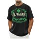 thumbnail image 1 of El Día de San Patricio de los Hombres de Manga Corta Casual Cuello Tripulación Impreso Top, Camiseta de Moda para la Fiesta Y Diario, 1 of 8