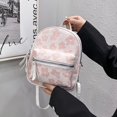 thumbnail image 3 of Retro Fashion Flower Backpacks Nylon Girl Small School Bag Rucksack (Pink), 3 of 10