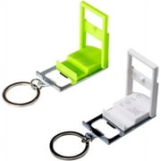 Fuso Multifunction Keychain With Smartphone Stand - Pack of 2 (Green, White)