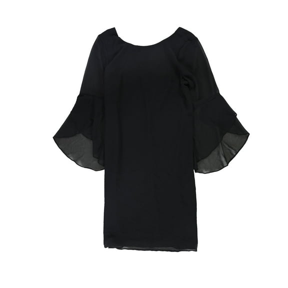 Thalia Sodi Womens Flare Sleeve Sheath Dress, Black, Small