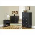 thumbnail image 2 of Home Square 2 Piece Bedroom Set with 6-Drawer Double Dresser and 1-Drawer Nightstand in Black, 2 of 17