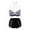 Black, variant on TSADFHJI Multi Color Striped Wrap High Waist Split Neck Strap Bikini Women's Bras Crotchless Panties Womens Bras Black Underwear Womens Bras Skirt Black XXXXL