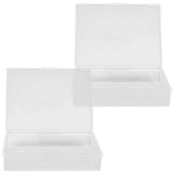 TEHAUX Playing Card Storage Case Transparent Plastic 2Pcs