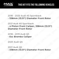 thumbnail image 3 of MAX Advanced Brakes - Front Brake Kit For 2017-2019 Audi A4| Carbon Ceramic Brake Pad and Rotor Kit| Cross-Drilled Brake Rotors, 3 of 9