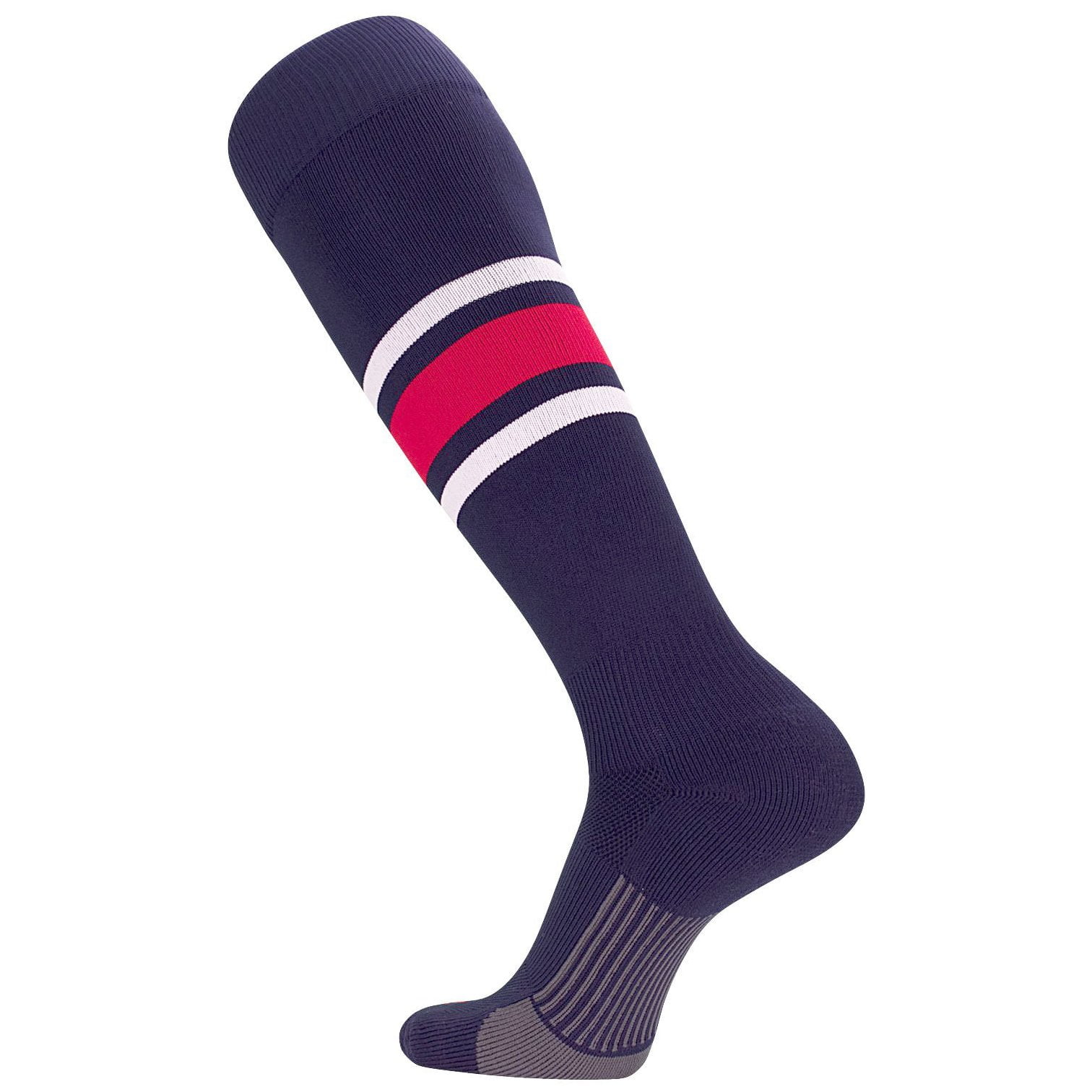 TCK Elite Dugout Pattern E Blue White Red KneeHigh Long Striped Socks