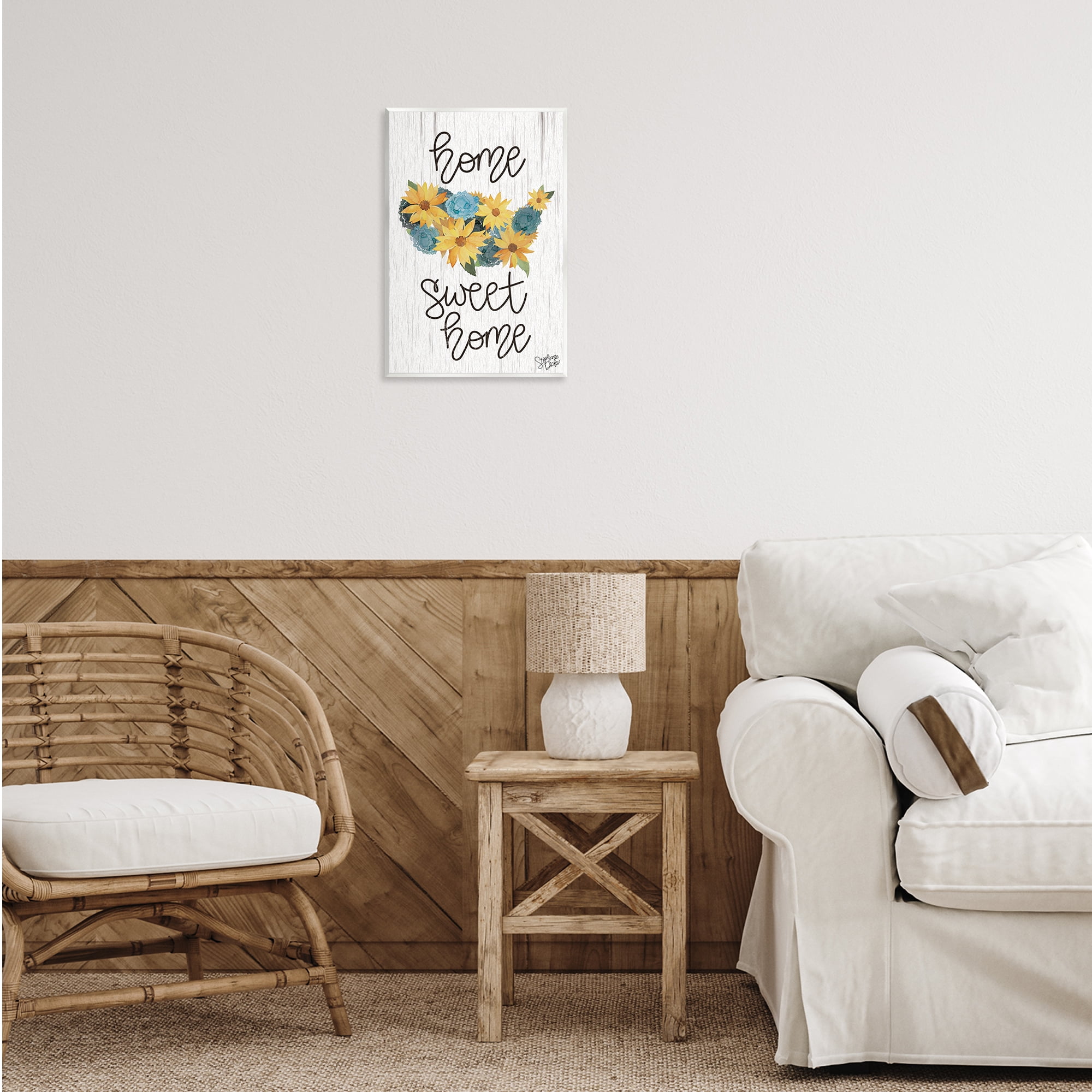 Stupell Industries Floral Americana Phrase Plants & Flowers Painting Unframed Art Print Wall Art, 13 x 19