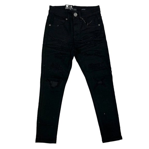 WaiMea Boys Stacked Jeans (Black)